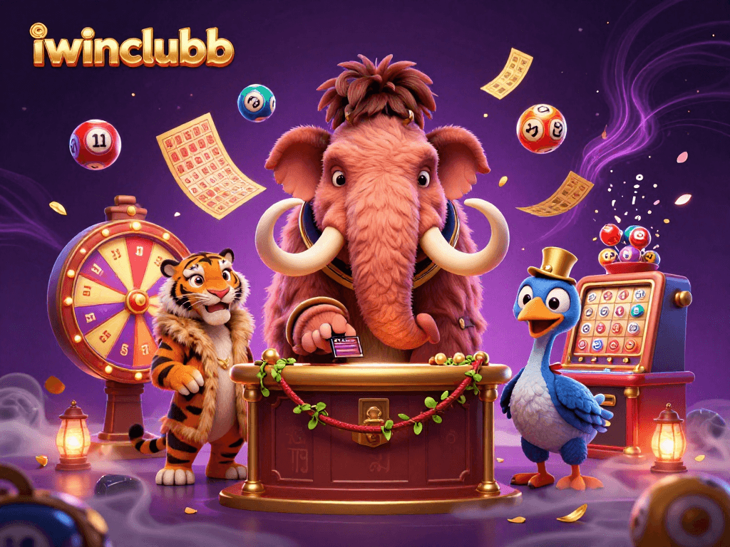 Experience excitement at iwinclubb with a vibrant casino scene featuring dynamic lottery elements