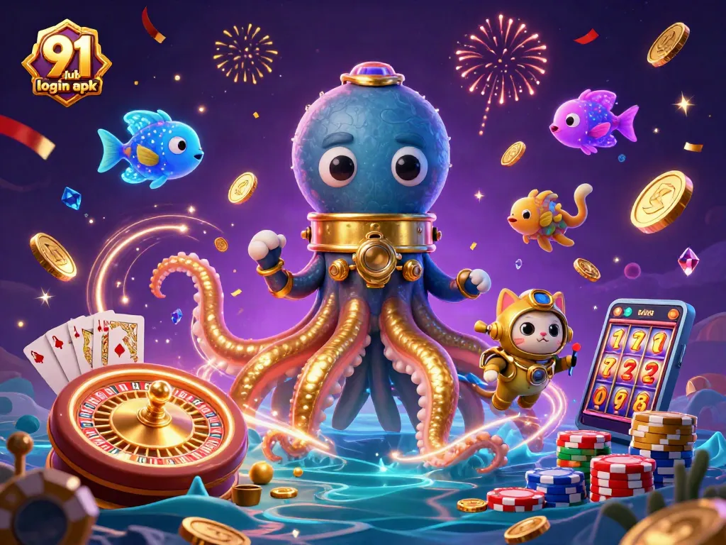 Engage with 91 club login apk in a vibrant casino scene filled with dynamic game elements.