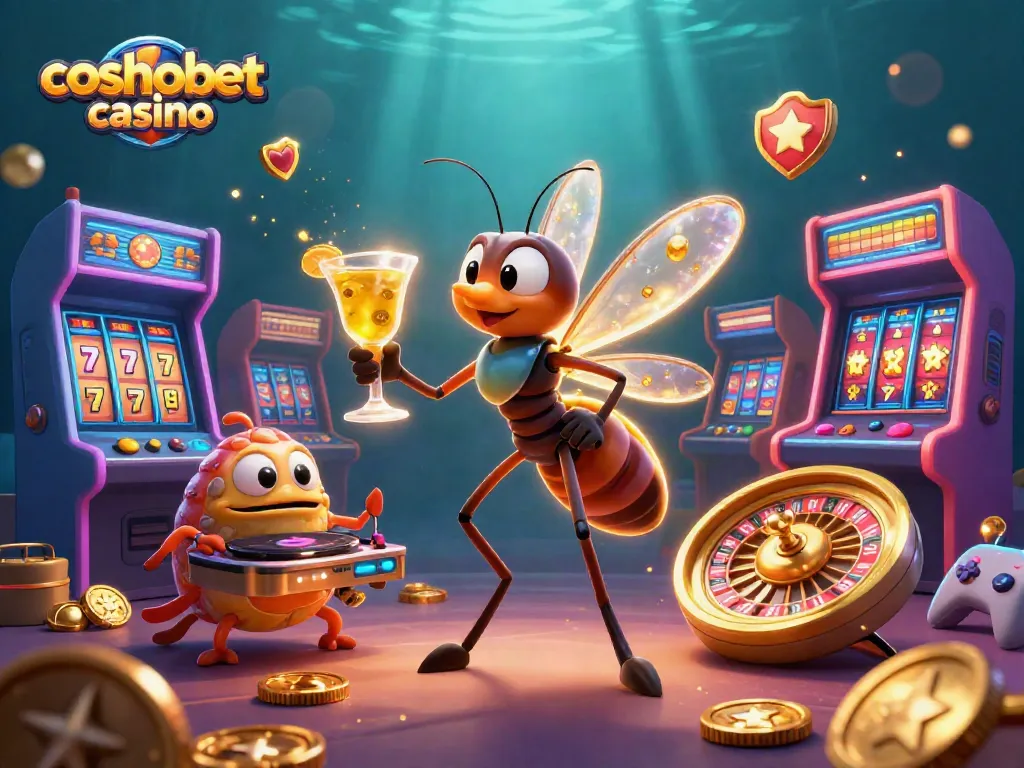 Experience the excitement at Cosmobet Casino with vibrant characters and captivating gaming elements.