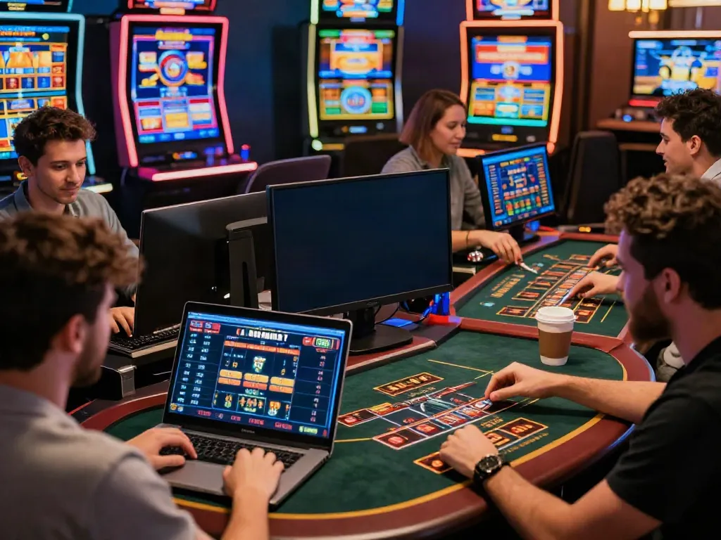 Engaging online casino scene with diverse players at http://tx88-onl.net/ enjoying sports betting, live casino, and slot games in a vibrant setting.