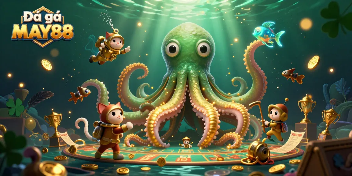 Experience thrilling Đá gà MAY88 battles with immersive 3D illustration showcasing dynamic elements and energy.