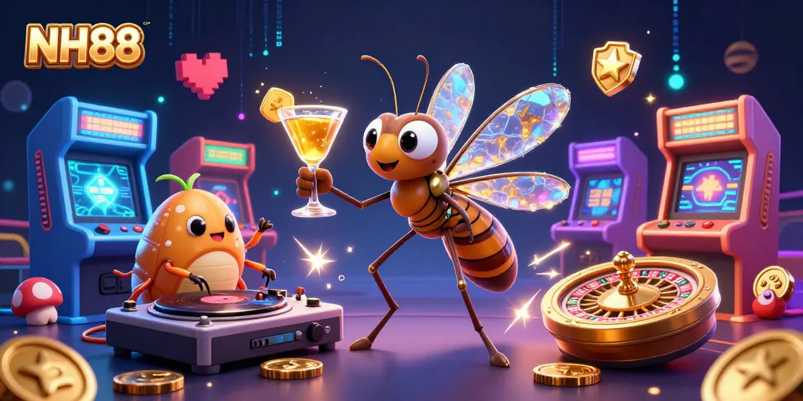 Experience thrilling gaming action at NH88 with unique characters and vibrant casino aesthetics.