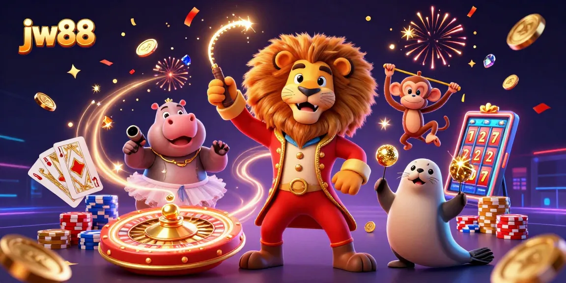 Experience thrilling games at jw88 with vibrant characters and exciting casino elements.