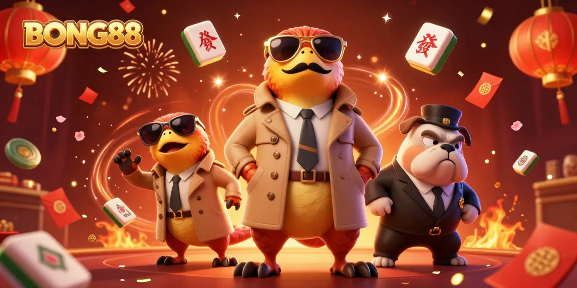 BONG88 raptors in disguise attempting to enter a VIP casino, with festive elements surrounding them